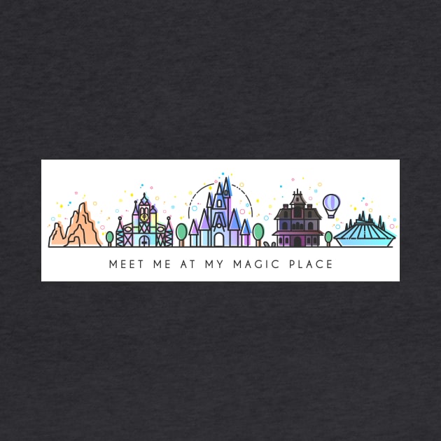 Meet me at my Magic Place. Happiest Place on Earth Vector Artwork Design by CoconuTacha